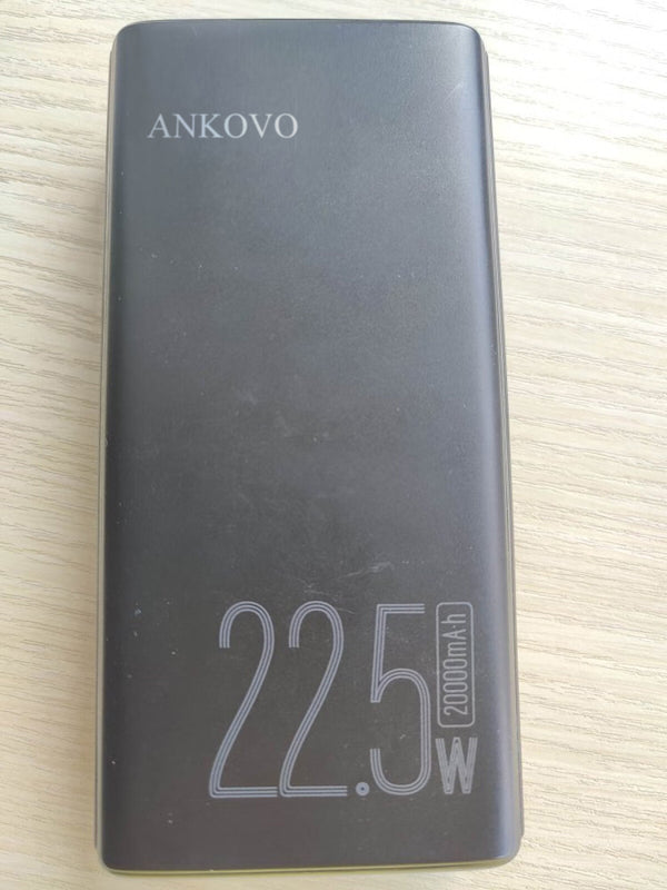 ANKOVO 20000mAh Portable Charger, 2 Devices Compatible with Cellphones, Fast Charging Built in Power Bank